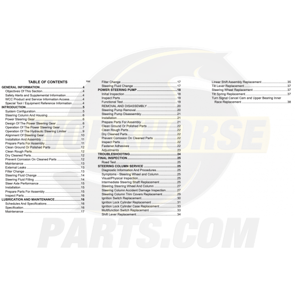 2010-2011 Workhorse W-Series Steering Service Manual Download